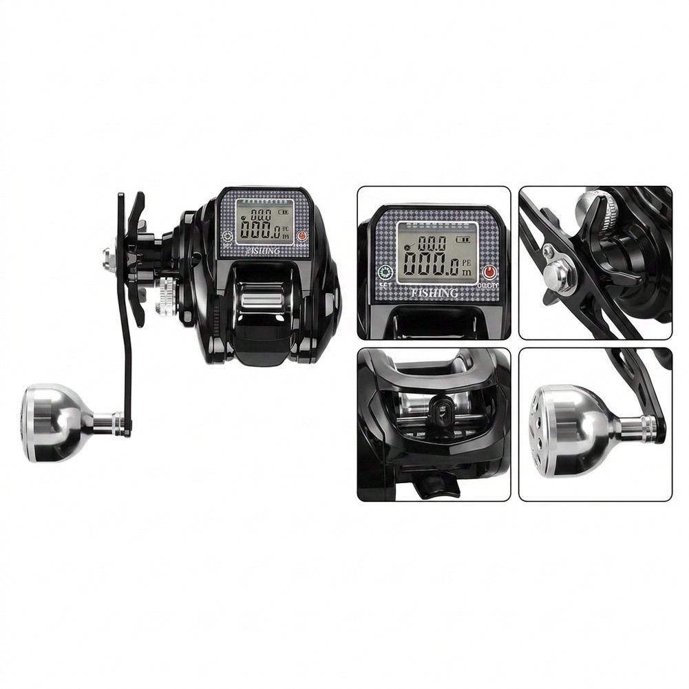 Spincast Reel - Carretilha de pesca digital S200, com