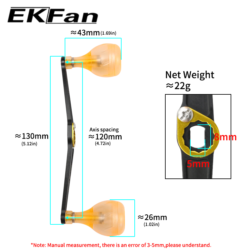 Ekfan 130mm alças de liga ultr - Reel Oil avaliação e preço